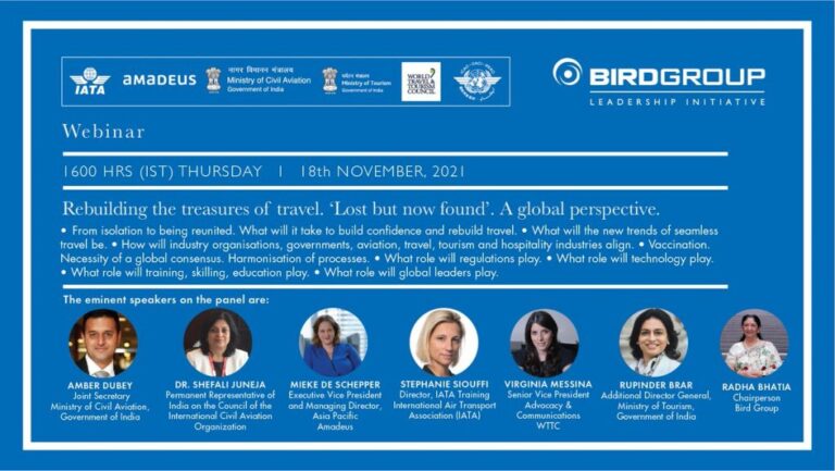 Rebuilding the treasures of travel – ‘Lost but now Found’- a Webinar organized by Bird Group for a mindful exchange of ideas