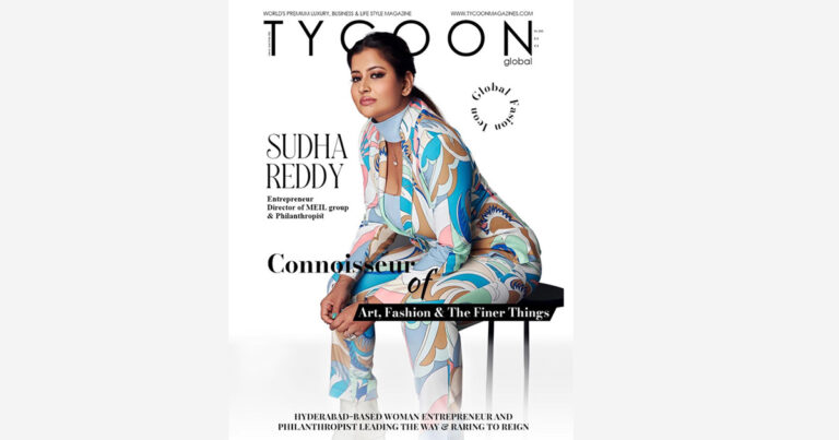 Hyderabad’s Impresario Sudha Reddy Graces Tycoon Global Cover.