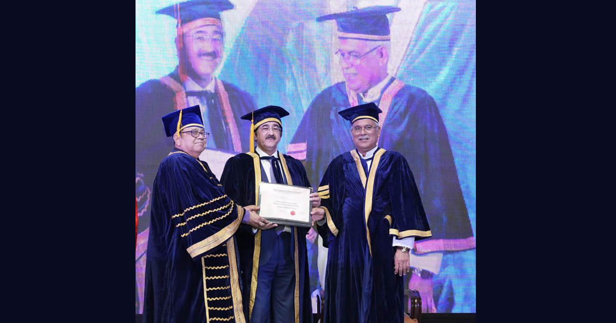 Nine World Record Holder Sandeep Marwah Honored with Doctorate by French University.